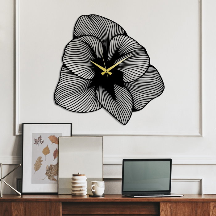 Wallity Aprire Reloj de Pared Decorativo de Metal Negro 70 x 70 cm Wallity Aprire Reloj de Pared Decorativo de Metal Negro 70 x 70 cm